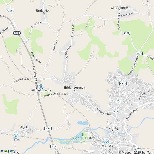 Map Hildenborough map of Hildenborough (TN10 3) and useful information